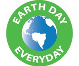 NMC HH104 Earth Day Every Day Hard Hat Emblem, Adhesive Backed Vinyl, 2