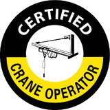 NMC HH105 Certified Crane Operator Hard Hat Emblem, Reflective Vinyl Sheeting, 2