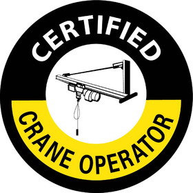 NMC HH105 Certified Crane Operator Hard Hat Emblem, Reflective Vinyl Sheeting, 2" x 2"