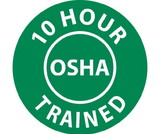 NMC HH107 10 Hour Osha Trained Hard Hat Emblem, PRESSURE SENSITIVE VINYL .002, 2