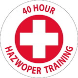 NMC HH108 40 Hour Hazwoper Training Hard Hat Emblem, Reflective Vinyl Sheeting, 2