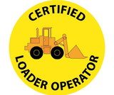 NMC HH113 Certified Loader Operator Hard Hat Emblem, Adhesive Backed Vinyl, 2