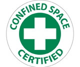 NMC HH114 Confined Space Certified Hard Hat Emblem, Adhesive Backed Vinyl, 2