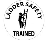 NMC HH116R Ladder Safety Trained Hard Hat Label, Adhesive Backed Vinyl, 2