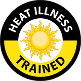 NMC HH122 Heat Illness Trained Hard Hat Label