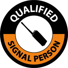NMC HH128 Qualified Signal Person Hard Hat Label