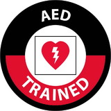 NMC HH131 Aed Trained Hard Hat Label