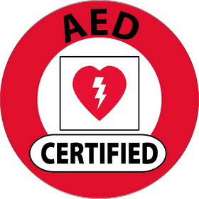 NMC HH132 Aed Certified Hard Hat Label