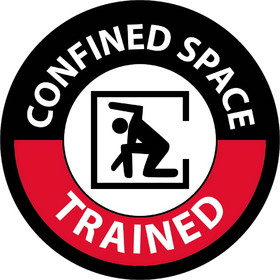 NMC HH142 Confined Space Trained Hard Hat Label