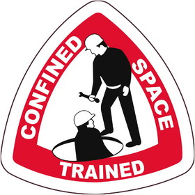NMC HH143 Confined Space Trained Hard Hat Label