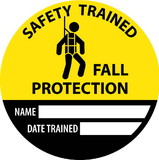 NMC HH147 Safety Trained Fall Protection Name Date Trained Hard Hat Label