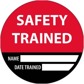NMC HH169 Safety Trained Name Date Trained Hard Hat Label