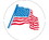 NMC HH21 American Flag Graphic Hard Hat Emblem, Adhesive Backed Vinyl, 2" x 2", Price/25/ package