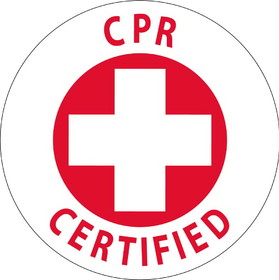 NMC HH22 Cpr Certified Hard Hat Emblem, Reflective Vinyl Sheeting, 2" x 2"