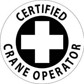 NMC HH34 Certified Crane Operator Hard Hat Emblem, Reflective Vinyl Sheeting, 2" x 2"