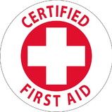 NMC HH35 Certified First Aid Hard Hat Emblem, Reflective Vinyl Sheeting, 2