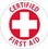 NMC HH35 Certified First Aid Hard Hat Emblem, Reflective Vinyl Sheeting, 2" x 2", Price/25/ package