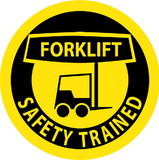 NMC HH42 Forklift Safety Trained Hard Hat Emblem, Reflective Vinyl Sheeting, 2