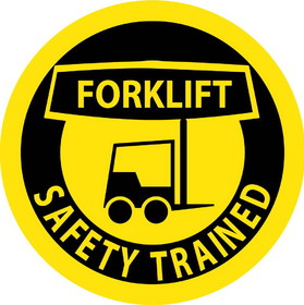 NMC HH42 Forklift Safety Trained Hard Hat Emblem, Reflective Vinyl Sheeting, 2" x 2"