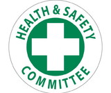 NMC HH46 Health & Safety Committee Hard Hat Emblem, Adhesive Backed Vinyl, 2