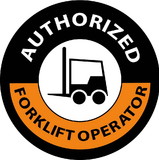 NMC HH63R Authorized Forklift Operator Hard Hat Label, Reflective Vinyl Sheeting, 2