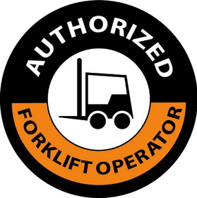 NMC HH63R Authorized Forklift Operator Hard Hat Label, Reflective Vinyl Sheeting, 2" x 2"