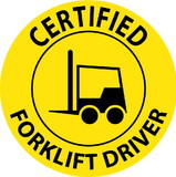 NMC HH66 Certified Forklift Driver Label, Reflective Vinyl Sheeting, 2