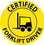 NMC HH66 Certified Forklift Driver Label, Reflective Vinyl Sheeting, 2" x 2", Price/25/ package