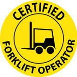 NMC HH67 Certified Forklift Driver Label, Reflective Vinyl Sheeting, 2