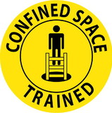 NMC HH69 Confined Space Trained Label, Reflective Vinyl Sheeting, 2
