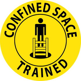 NMC HH69 Confined Space Trained Label, Reflective Vinyl Sheeting, 2" x 2"