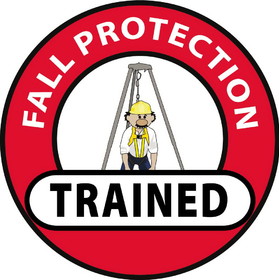 NMC HH71 Fall Protection Trained Hard Hat Emblem, Reflective Vinyl Sheeting, 2" x 2"