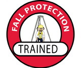 NMC HH71R Fall Protection Trained Hard Hat Label, PRESSURE SENSITIVE VINYL .002, 2