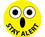 NMC HH82 Stay Alert Hard Hat Emblem, Adhesive Backed Vinyl, 2" x 2", Price/25/ package