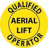 NMC HH84 Qualified Aerial Lift Operator Hard Hat Emblem, Reflective Vinyl Sheeting, 2