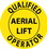 NMC HH84 Qualified Aerial Lift Operator Hard Hat Emblem, Reflective Vinyl Sheeting, 2" x 2", Price/25/ package