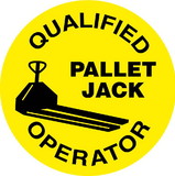 NMC HH85 Qualified Pallet Jack Operator Hard Hat Emblem, Reflective Vinyl Sheeting, 2