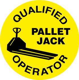 NMC HH85 Qualified Pallet Jack Operator Hard Hat Emblem, Reflective Vinyl Sheeting, 2" x 2"