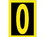 NMC 1.375" X 1.875" Vinyl Safety Identification Sign, High Visibility Number 0 1.5, Price/each