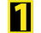 NUMBER- 1- 1.5 HIGH VISIBILITY YELLOW BLACK- PS VINYL