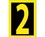 NUMBER- 2- 1.5 HIGH VISIBILITY YELLOW BLACK- PS VINYL