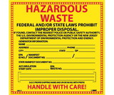 NMC HW17 Hazardous Waste New Jersey Hazmat Label