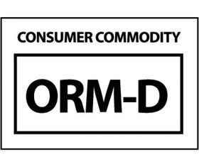 NMC HW26 Consumer Commodity Orm-D Hazmat Label, PRESSURE SENSITIVE PAPER, 1.5" x 2.25"