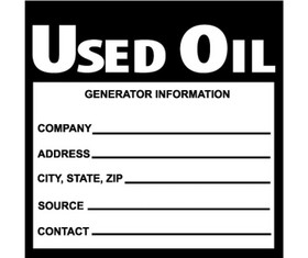 NMC HW38 Use Oil Hazmat Label