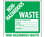 NMC 6" X 6" Vinyl Safety Identification Sign, Non-Hazardous Waste, Price/25/ package