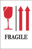NMC IHL8AL (Graphic) Up Arrows  Fragile International Shipping Label, PRESSURE SENSITIVE PAPER, 6