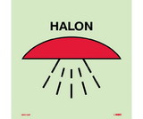 NMC IMO156 Symbol Space Protected By Halon Imo Label