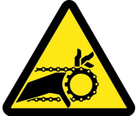 NMC ISO247 Chain Drive Entanglement Hazard Iso Label
