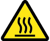 NMC ISO266 Graphic Heated Hot Surface Hazard Iso Label, Adhesive Backed Vinyl, 2