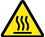 NMC ISO466 Graphic Heated Hot Surface Hazard Iso Label, Adhesive Backed Vinyl, 4" x 4", Price/5/ package
